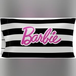 Barbie Logo Stripe Pouch - Black & White with Pink Script (🛍 6/$36)